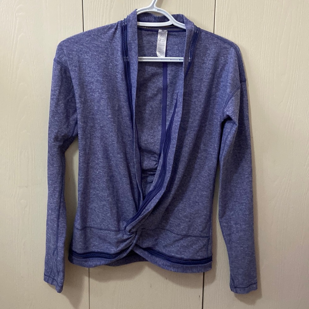 Ivivva Blue Twisted Long Sleeved Shrug